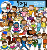 Yoga clip art -Big set of 60 graphics!