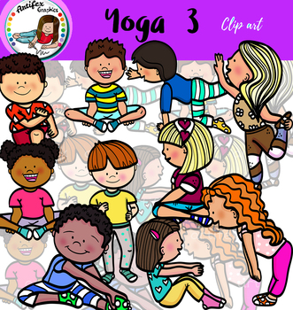 Easter Yoga - Clip Art Kids - Pink Oatmeal Shop