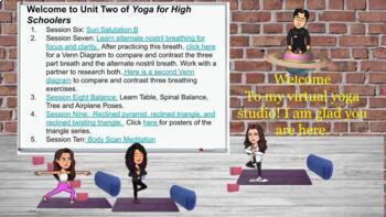 Preview of Yoga for High Schoolers Teens/Unit Two