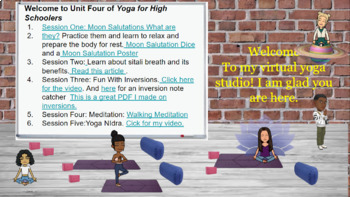 Preview of Yoga for High Schoolers Unit Four