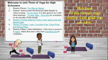 Preview of Yoga for High Schoolers Unit Three