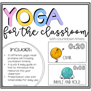 Preview of Yoga for the Classroom with Countdown Timers