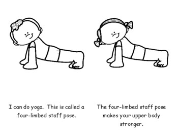 Preview of Yoga kids guided reading and coloring book - intro to beginning yoga poses