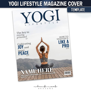 Preview of Yogi Lifestyle Magazine Cover Template
