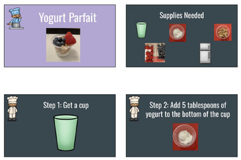 Preview of Yogurt Parfait (Special Education Visual Recipes, Sequencing)