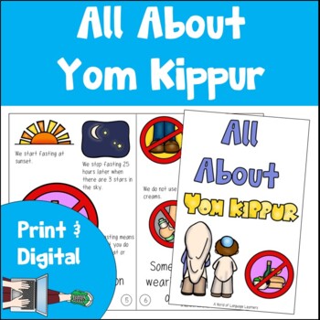 Preview of Yom Kippur Book Print and Digital