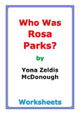 Yona Zeldis McDonough "Who Was Rosa Parks?" worksheets