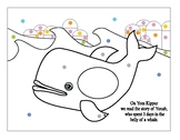 Yonah/Jonah and the whale printable color by dot /activity sheets