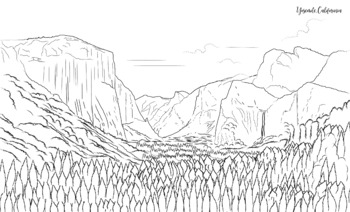 Preview of Yosemite Coloring Page