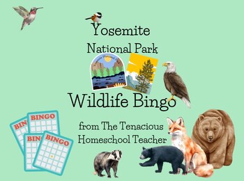 Preview of Yosemite NP Wildlife Bingo Classroom Set