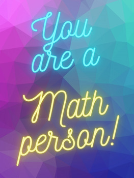 Preview of You Are A Math Person, Poster Version 2