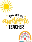 You Are An Awesome Teacher! - Inspirational Quote