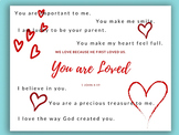 Affirmation Sign - You are loved - With Bible Verse 1 John 4:19