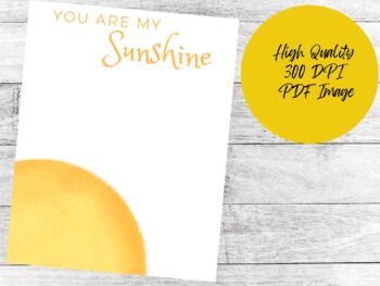 Mother's Day Gifts : You Are My Sunshine Booklet & Picture Frame