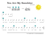 You Are My Sunshine - Sheet Music - Easy Guitar - Chords