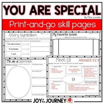 You Are Special by Max Lucado Book Activities | TpT