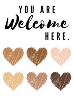 Preview of You Are Welcome Here - Skin Tone Hearts