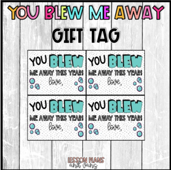 Preview of You BLEW me away this year! Gift Tag