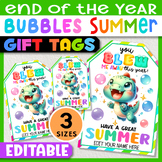 You Blew Me Away This Year, End of Year Bubble Gift Tag, H