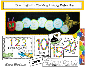 Preview of Caterpillar Craft The Very Hungry Caterpillar Count-apillar Numbers and Counting