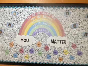 You Matter Rainbow Kindness Bulletin Board by The Learning Lowdown with ...