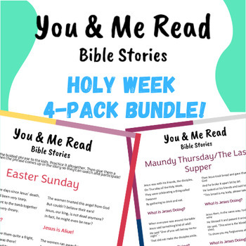 Preview of You & Me Read - Holy Week BUNDLE / Simple Bible Stories for Preschool