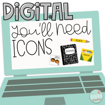 Preview of Assignment Slides | You Need Classroom Supply DIGITAL Icon Stickers