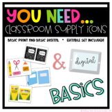 You Need Supply Icons Print & Digital BASICS