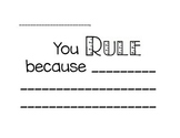 You RULE Because... Student Compliment