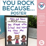 You Rock Because Classroom Community Poster FREE