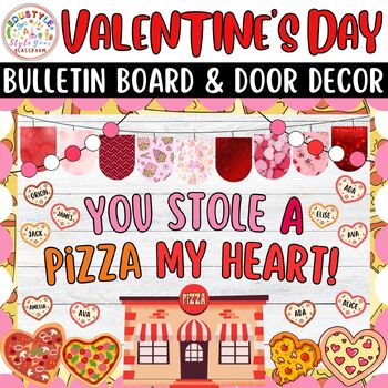 Preview of You Stole A Pizza My Heart: Valentine's Day Bulletin Boards And Door Decor Kits