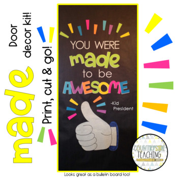 Preview of You Were Made to be Awesome Door Decoration Kit