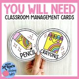 You Will Need Cards | Classroom Supply Icons | Visual Dire