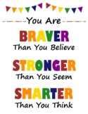 School Counseling Health Poster You are Braver