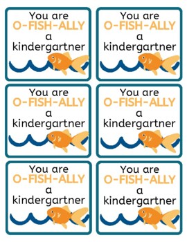 You are O-FISH-ALLY in kindergarten tags by Miss Andre's Adventures