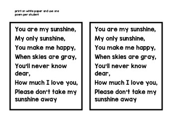 You Are My Sunshine - Lyrics by Ms Kiikvees Creations