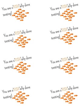 Preview of You are o'fish'ally done testing! Testing treat phrase