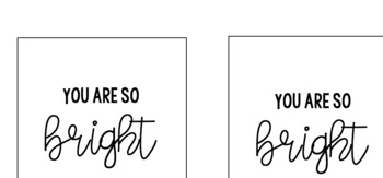 Preview of You are so BRIGHT Motivational Sticky Note Template