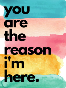 Preview of You are the Reason I'm Here - Poster
