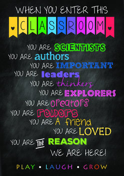 Preview of You are the reason - classroom motivational poster