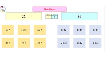 Preview of You created this resource  Interactive Multiplication Game for Whiteboard Use
