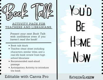 Preview of You'd Be Home Now by Kathleen Glasgow Book Talk Activity Pack