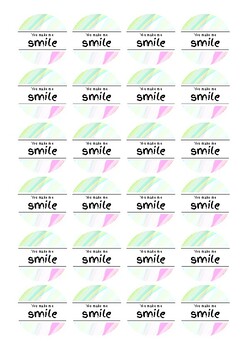 Preview of You make me smile stickers