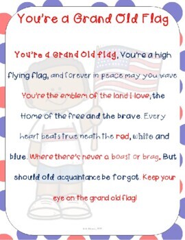 Preview of You're A Grand Old Flag Fill in the blank Worksheet (Digital)