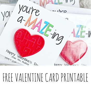 You're a-MAZE-ing Valentines Cards by Beginning With Mrs B | TpT