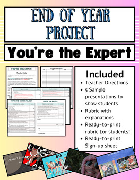 Preview of You're the Expert Project // Perfect End of Year Activity // Presentations