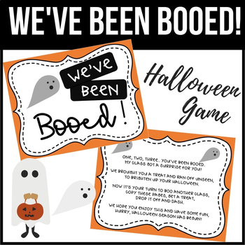 You've Been Booed Halloween Fun Game We've Been Booed