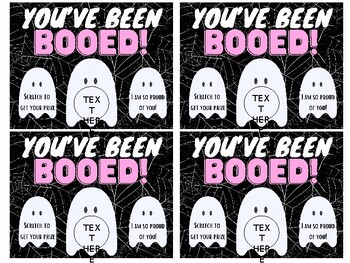 Preview of You've Been Booed {behavior management scratch off cards}