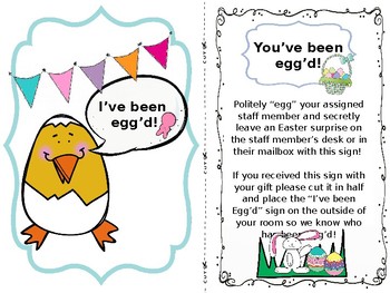 Preview of You've Been Egg'd Door Sign & Instructions