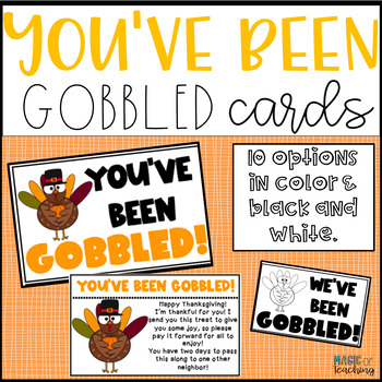 Preview of You've Been Gobbled for Teacher and Staff Morale